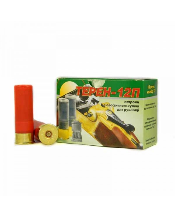 Traumatic cartridge Ecologist "Teren-12P" cal. 12/70 elastic bullet