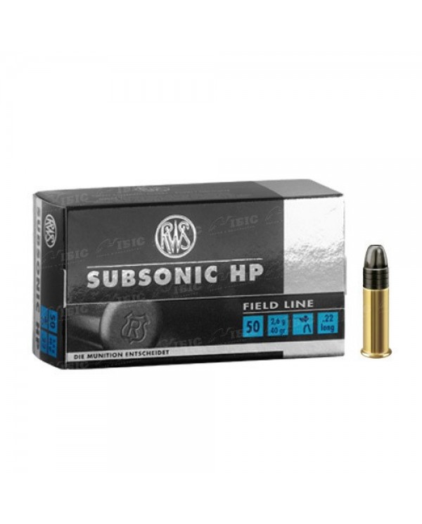 Chuck RWS Subsonic HP cal. 22 LR bullet BRsp, weight 2.6 gr/40 gr
