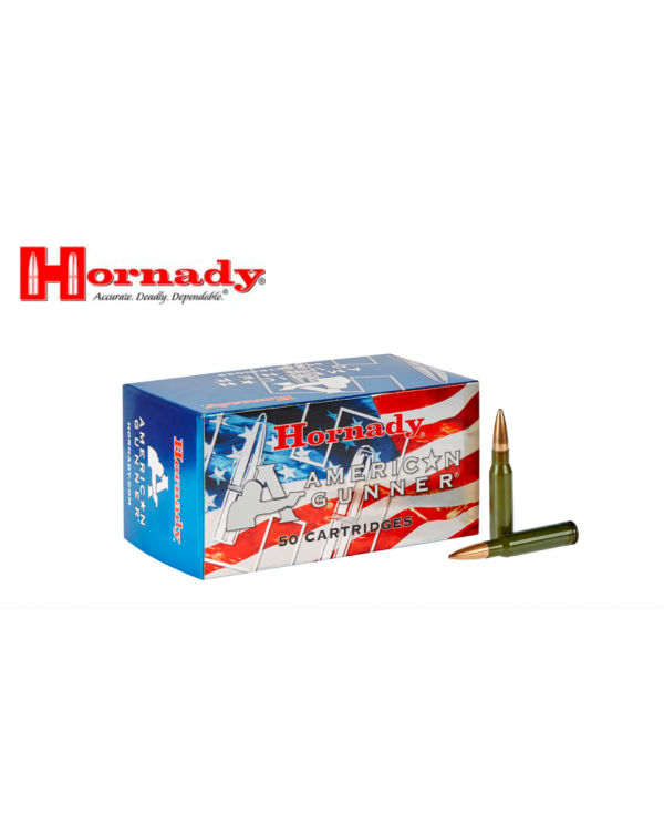 Cartridge Hornady Match cal .308 Win bullet BTHP mass 168 gr (10.88 g). Steel sleeve