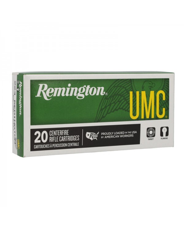 Cartridge Remington UMC cal. 223 Rem bullet Metal Case, weight 3.6 gr/ 55 gr