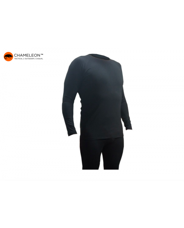 Men's black thermal underwear Rayon Black set
