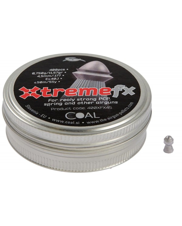 Bullets for pneumatics Coal Xtreme FX. Dung. 4.5 mm. Weight - 0.75 g. 400 pcs/pack