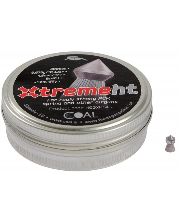 Pneumatic bullets Coal Xtreme HT. Cal. 4.5 mm. Weight - 0.675 g. 400 pcs/pack